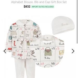 Fendi sleepsuit boy or girl baby-grow 3 piece hat